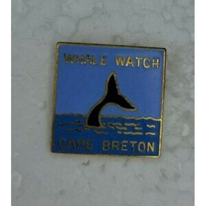 Cape Breton Pin whale watch‎  pin hat travel lapel